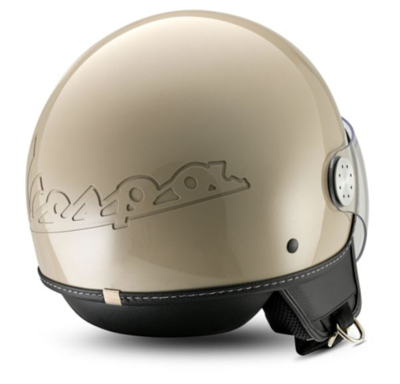 Casco jet Vespa, Vespa Visor LangHe, beige brillante (Q01)
