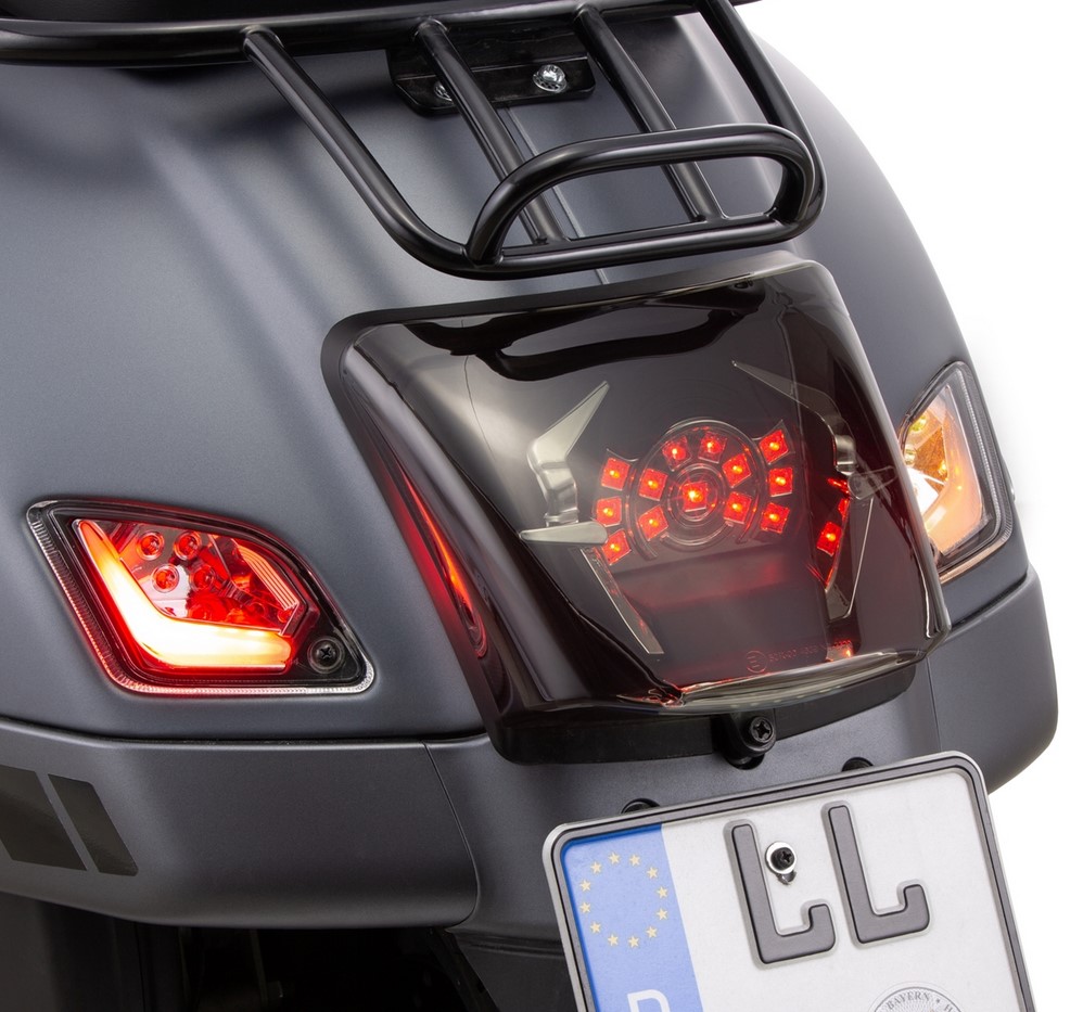 Kit de indicador trasero izquierdo/derecho para Vespa GTS/GTS Super/GTV 125-300cc ('14-), transparente