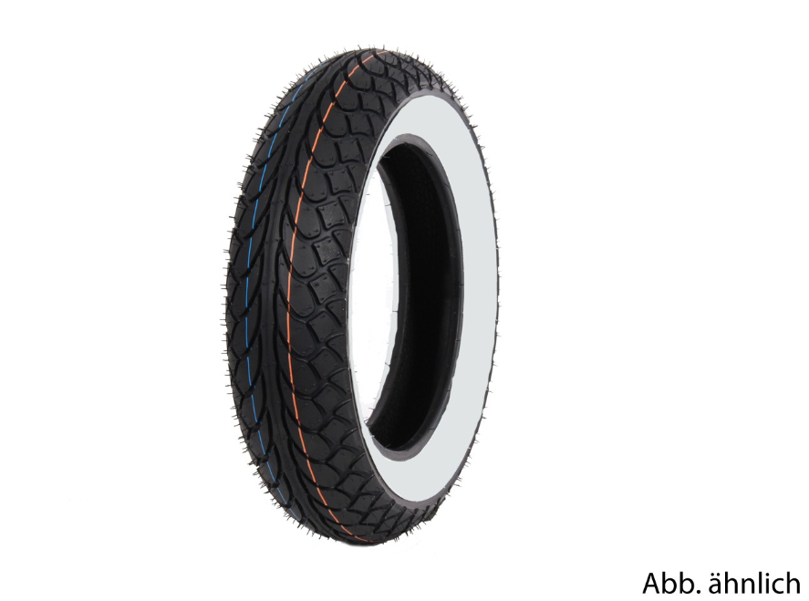 Neumático Mitas 120/70-10, 54L, TL, neumático de pared blanca, MC22, trasero