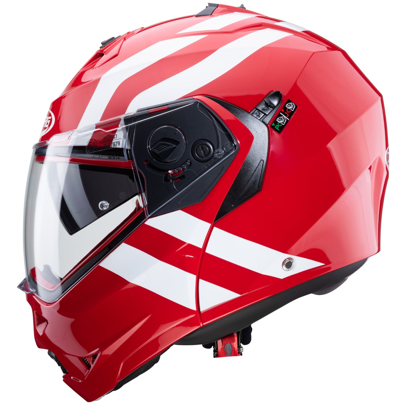 Casco Caberg Duke II Superlegend, rojo/blanco