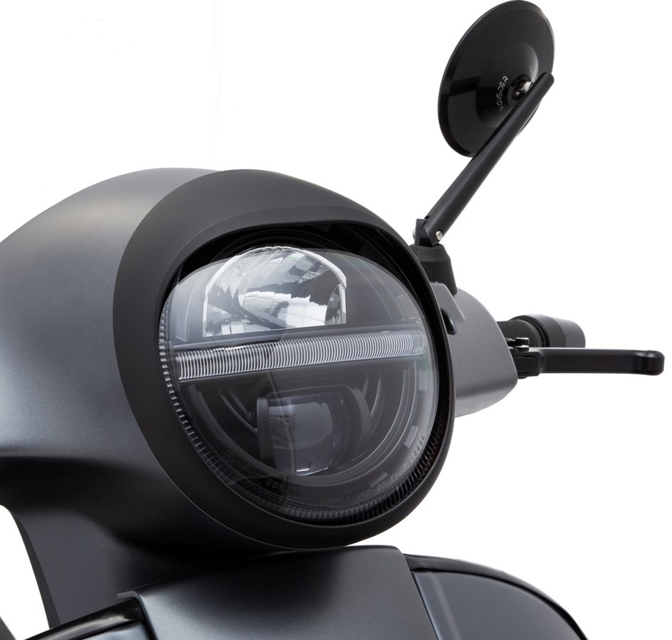 Anillo de luz para Vespa GTS/GTS Super/GT/GT L 125-300cc, negro mate