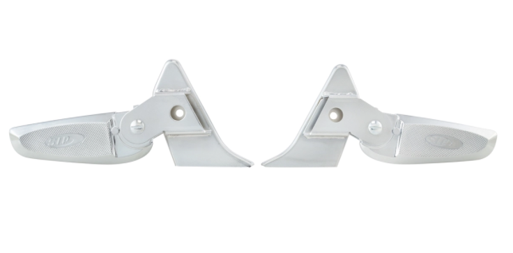 Reposapiés derecho e izquierdo para Vespa Primavera/​Sprint 50-150ccm 2T/​4T AC, cromo/cromo
