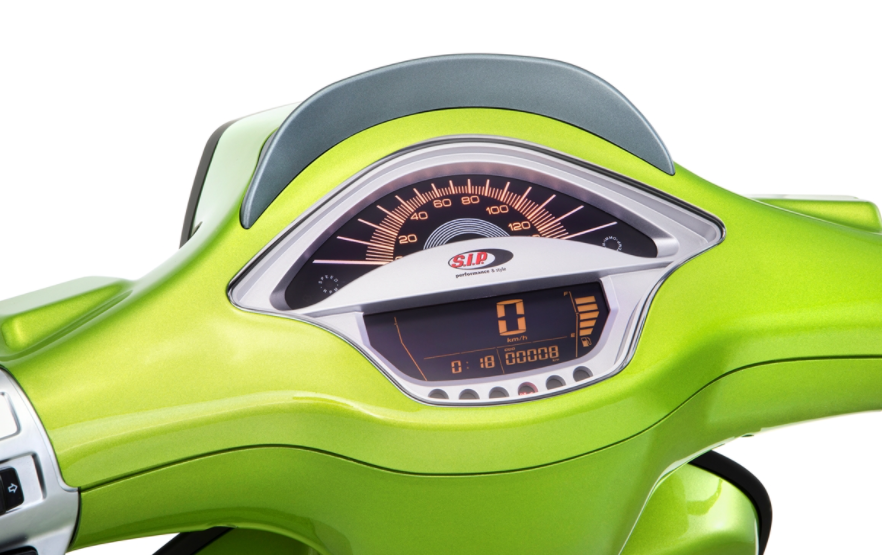 Cuentarrevoluciones/calendario para Vespa Primavera/Sprint 50-150cc 2T/4T AC, plata