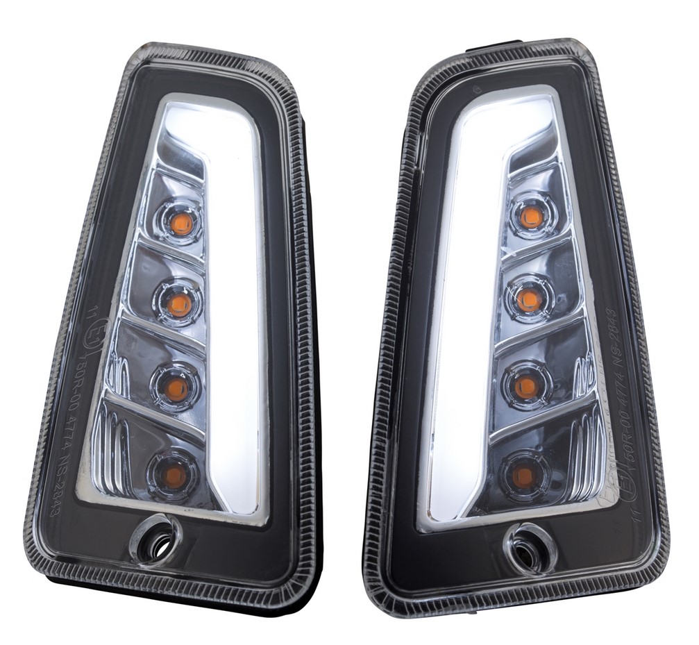 Kit de indicador delantero izquierdo/derecho para Vespa GTS/GTS Super/GTV 125-300cc ('14-), transparente