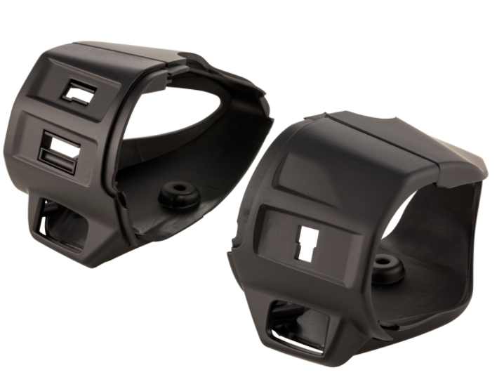 Tapa de la unidad de conmutación, derecha/izquierda, delantera/trasera para Vespa Primavera/Sprint, negro mate