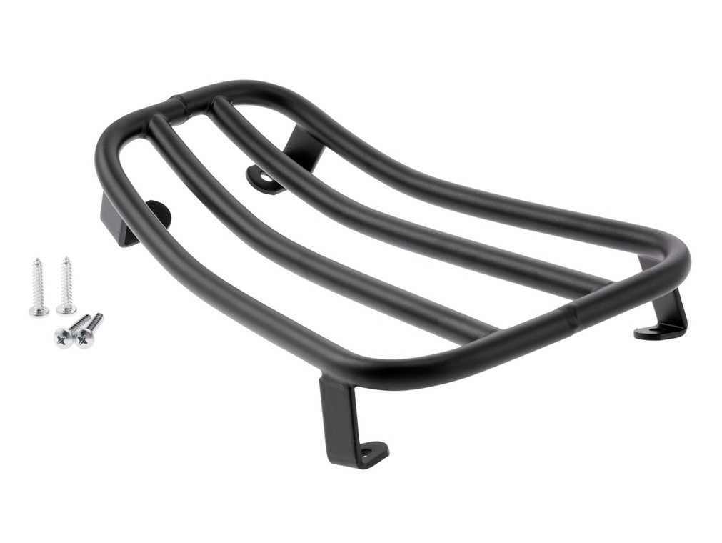 Portaequipajes de paso para Vespa GTS/GTS Super/GTV/GT 60/GT L 125-300cc 4T LC, negro mate