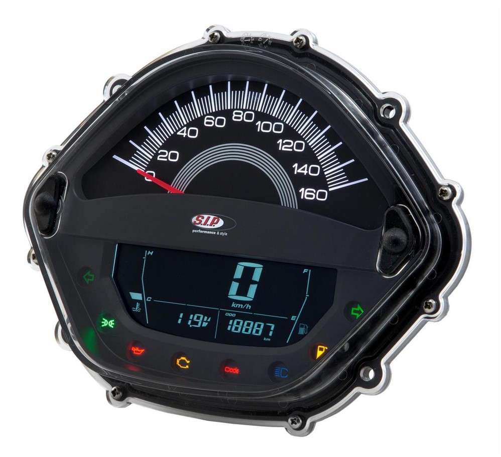 Cuentavueltas/cuentavueltas para Vespa GT/GT L 125/200cc/ GTS 125cc, negro