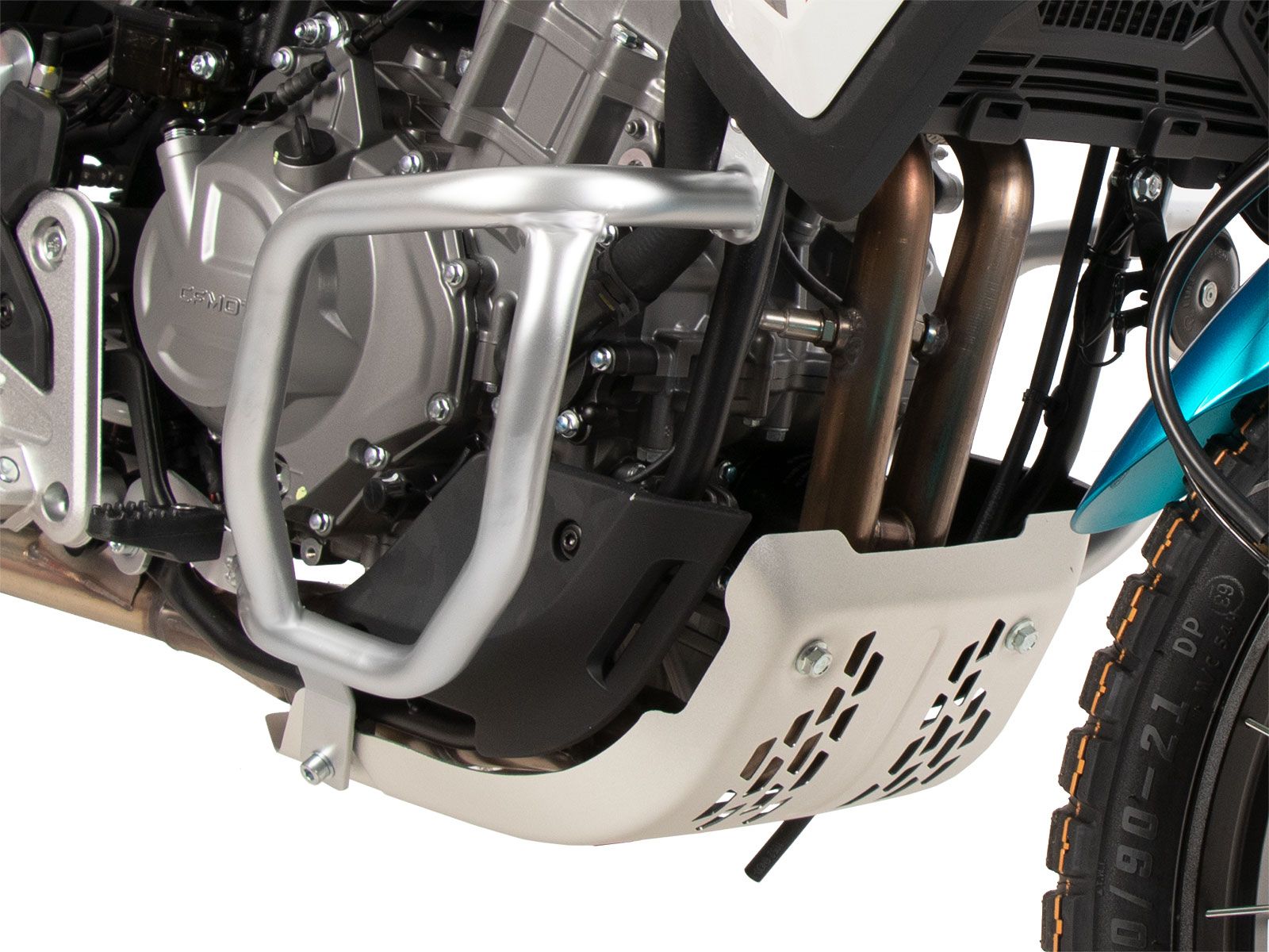 Protector de motor plateado para CFMoto 450 MT (24-) Hepco & Becker