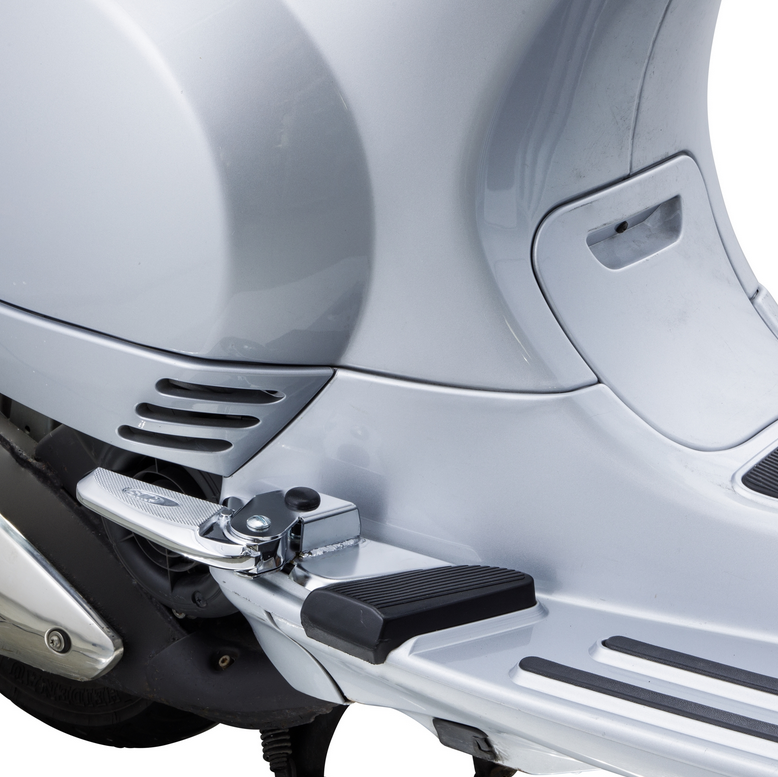 Estriberas derecha e izquierda para Vespa LX /LXV /S 50-150ccm, cromo/cromo