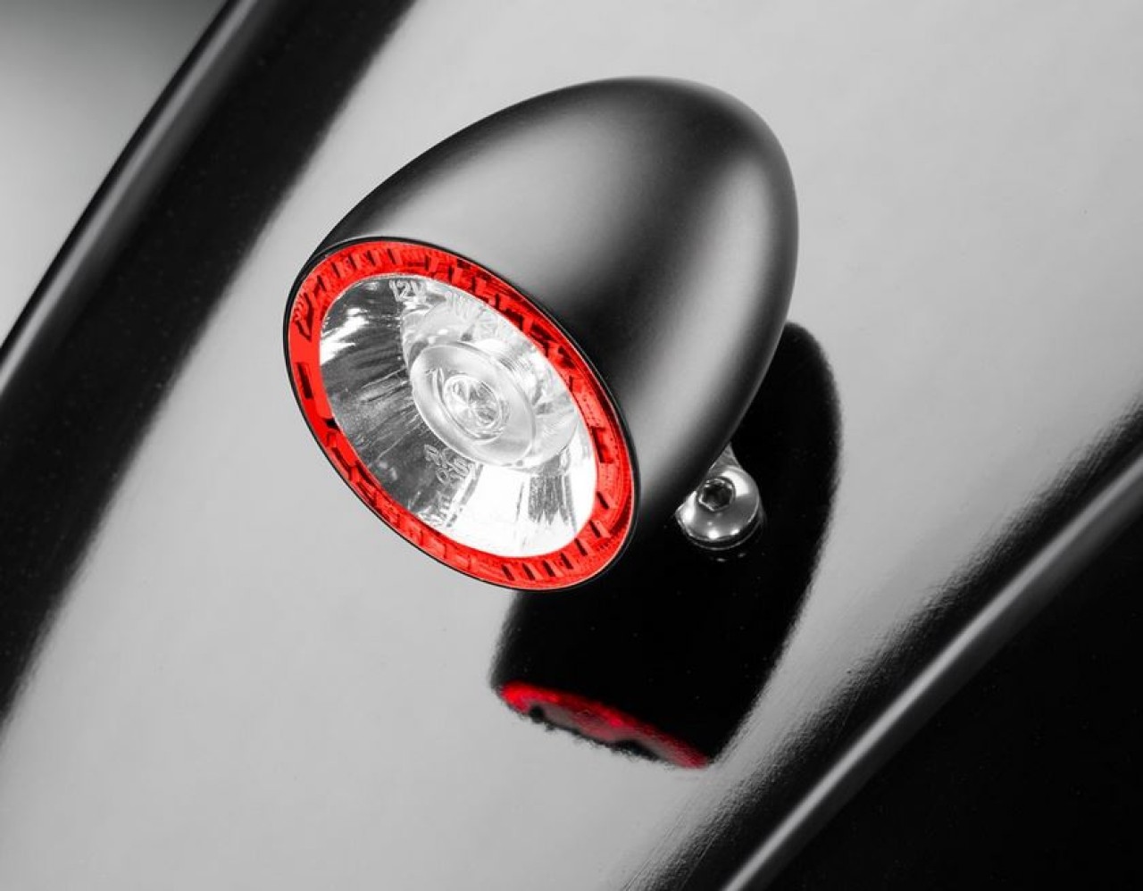 Indicador Kellermann, luz trasera y de freno, Bullet 1000 RB, acero, LED, HL/HR, 12 V, negro mate