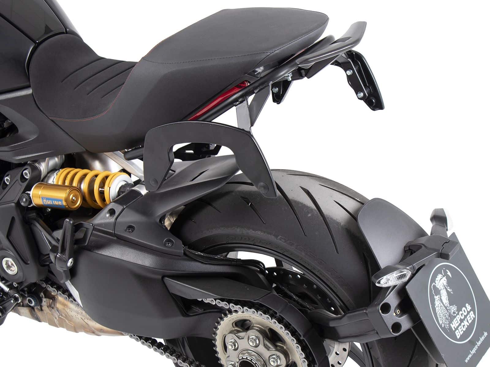 Soporte lateral C-Bow negro para Ducati Diavel 1260 /S (19-22) Hepco & Becker