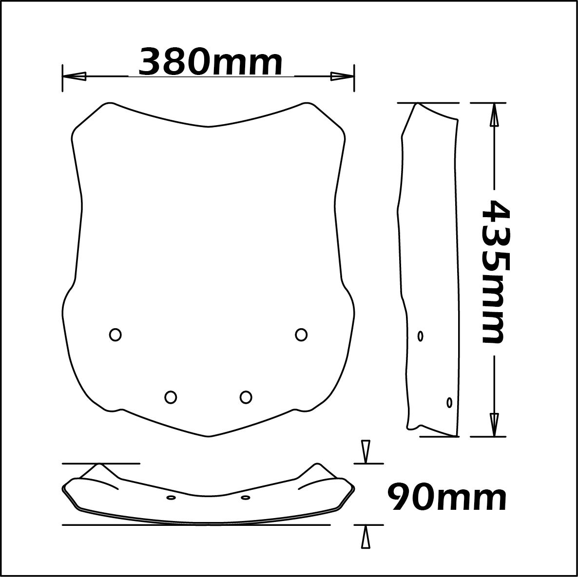 Parabrisas central para BMW G 310 GS (17-24)