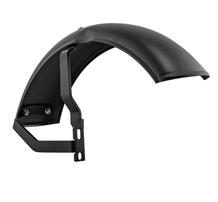 Guardabarros 2.0 Garelli para Vespa PX 80-200ccm, metal negro mate, soporte negro