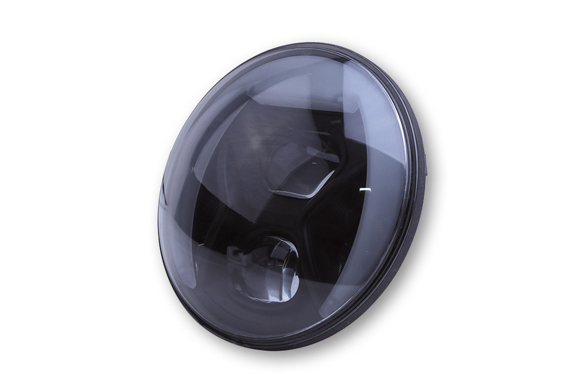 HIGHSIDER pro 7 pulgadas inserto de faro tipo 8 LED negro homologado E (1ud.)