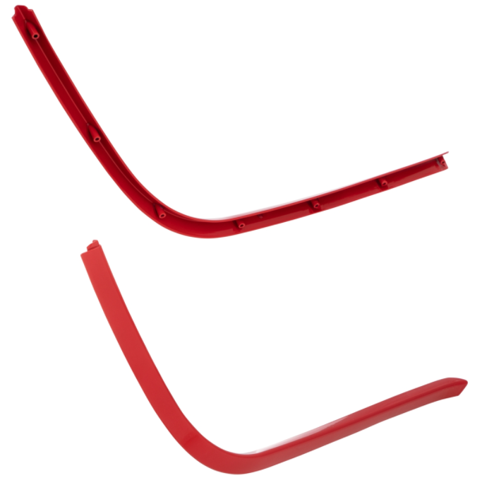 Estribo de tubo mono ranura rojo para Vespa Primavera/Sprint 50-150ccm