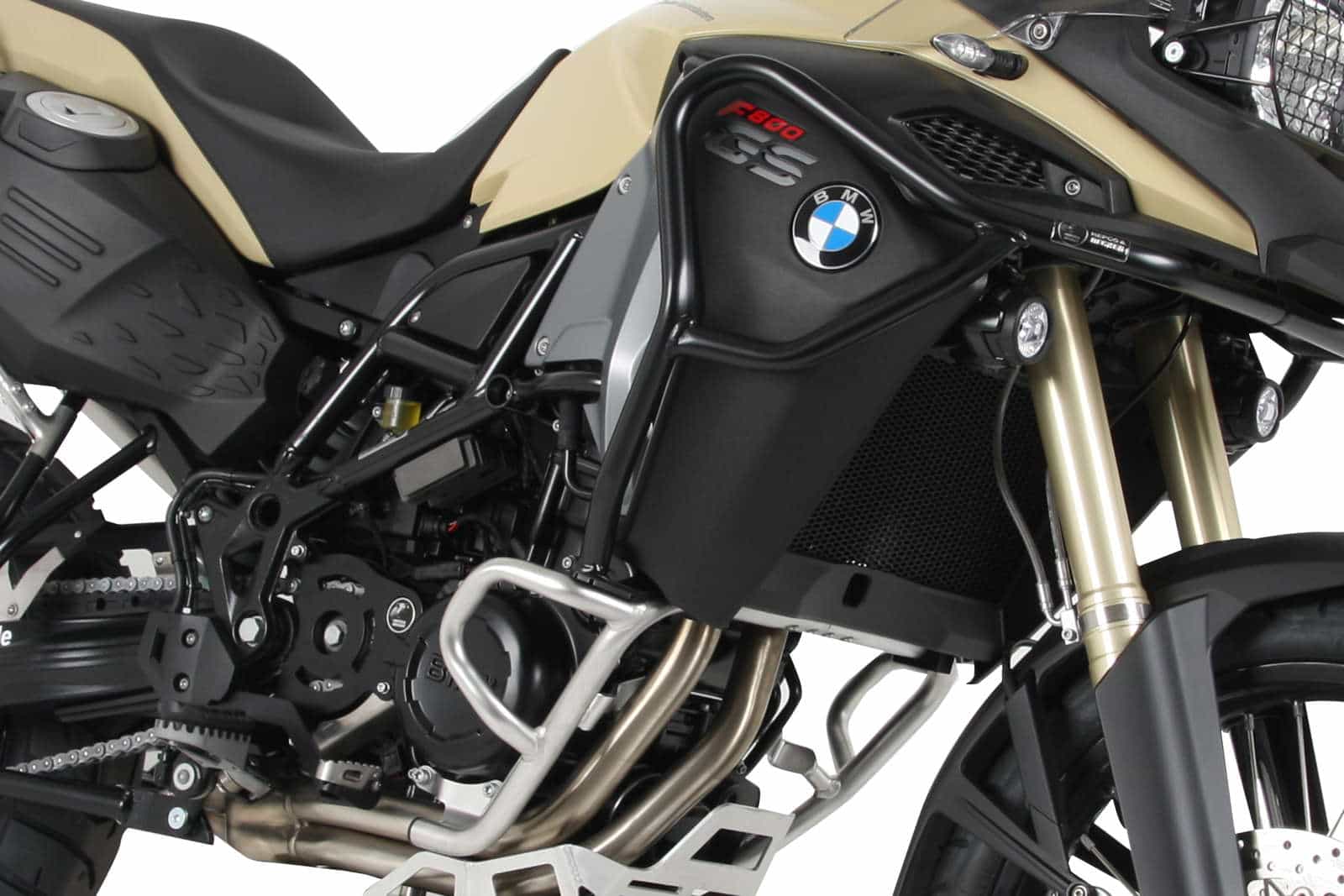 Barra protectora de depósito negra para BMW F 800 GS Adventure Hepco & Becker