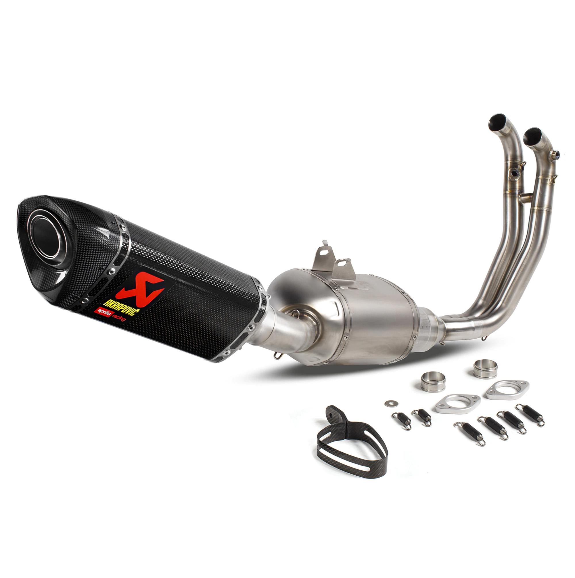 Sistema completo de silenciador de escape deportivo Akrapovic para Aprilia RS 660 (homologado / aprobado)