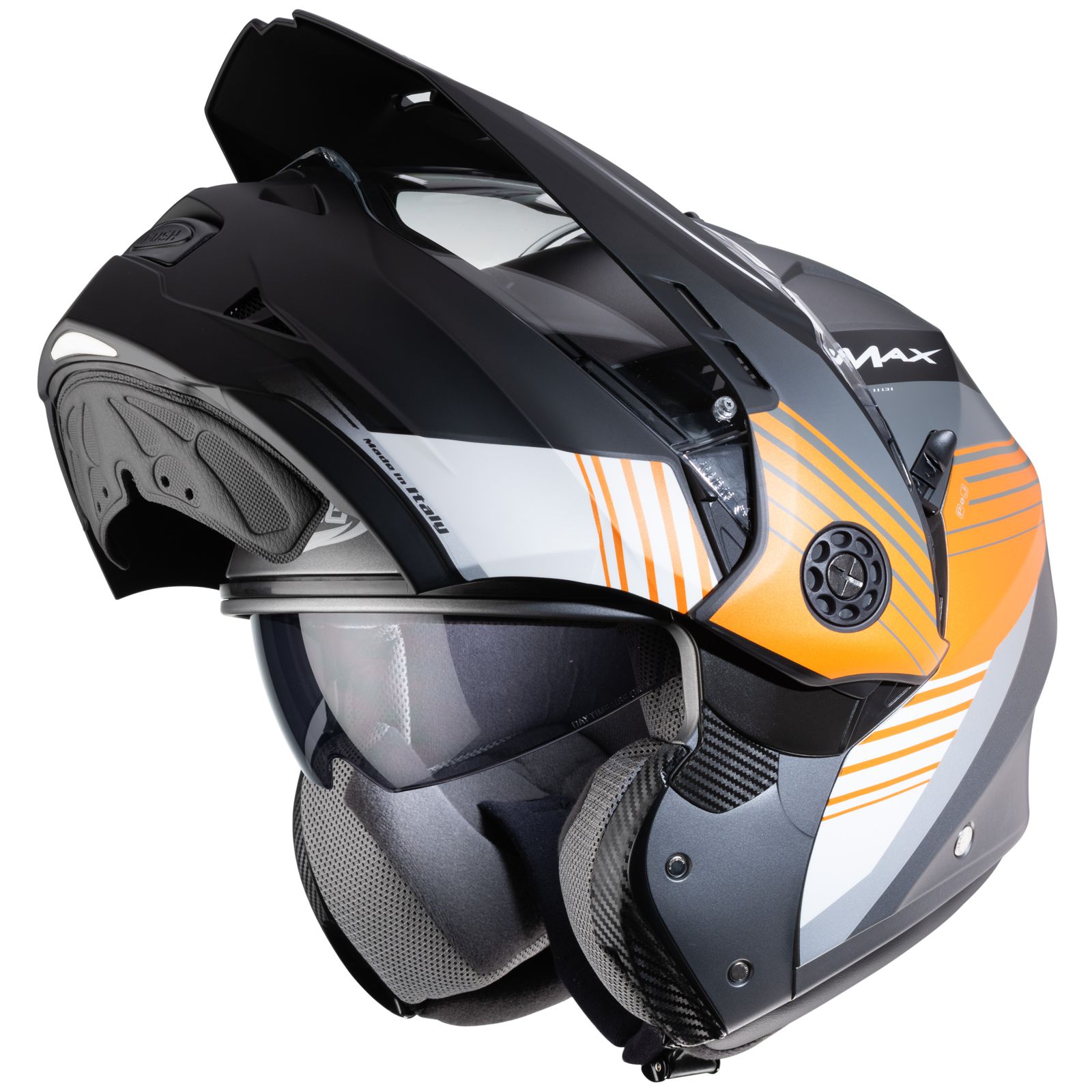 Casco Caberg Tourmax Titan, mate-aroma/naranja-blanco