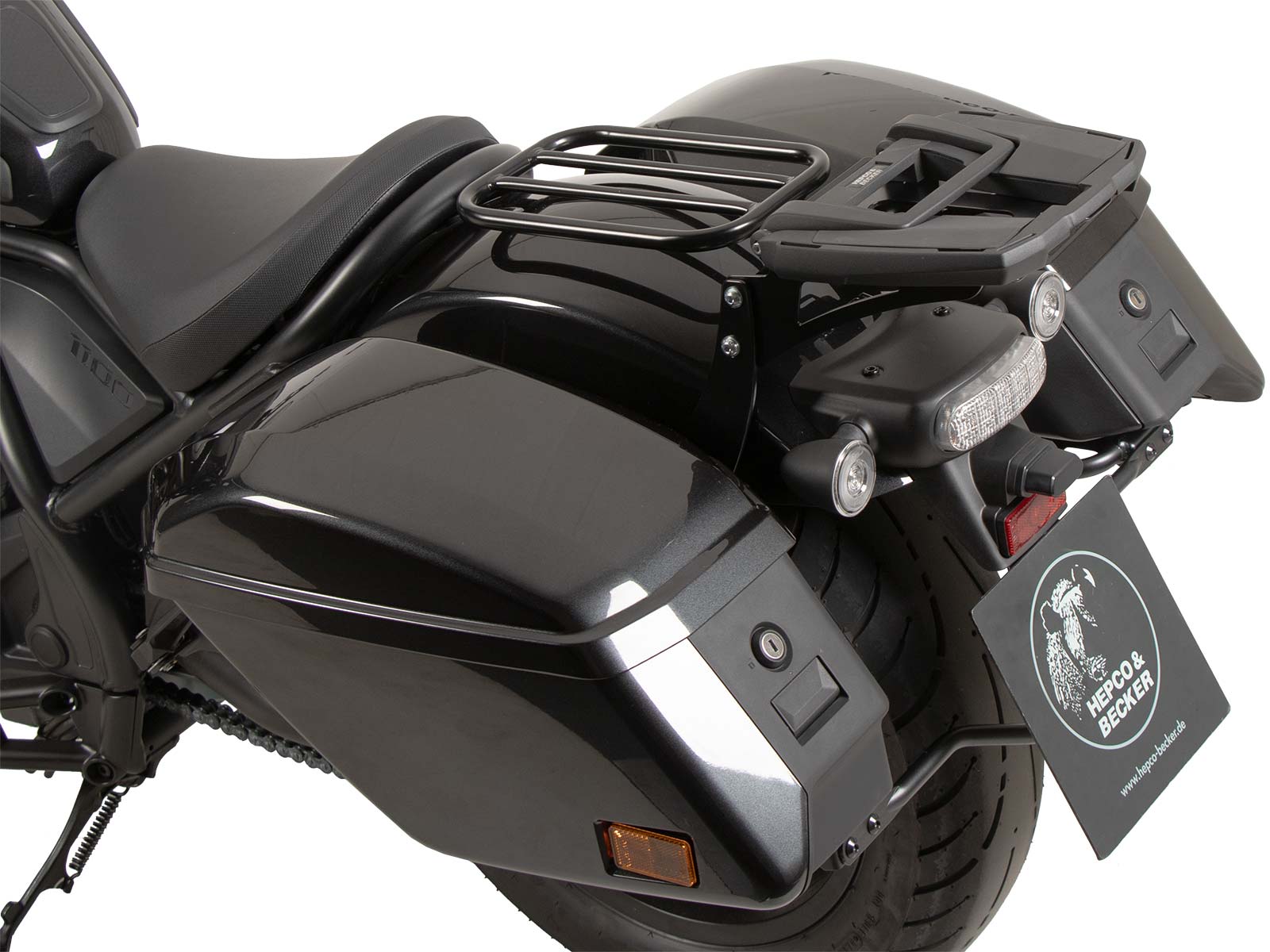 Portamaletas Easyrack negro para Honda CMX 1100 Rebel /DCT (21-24) Hepco & Becker