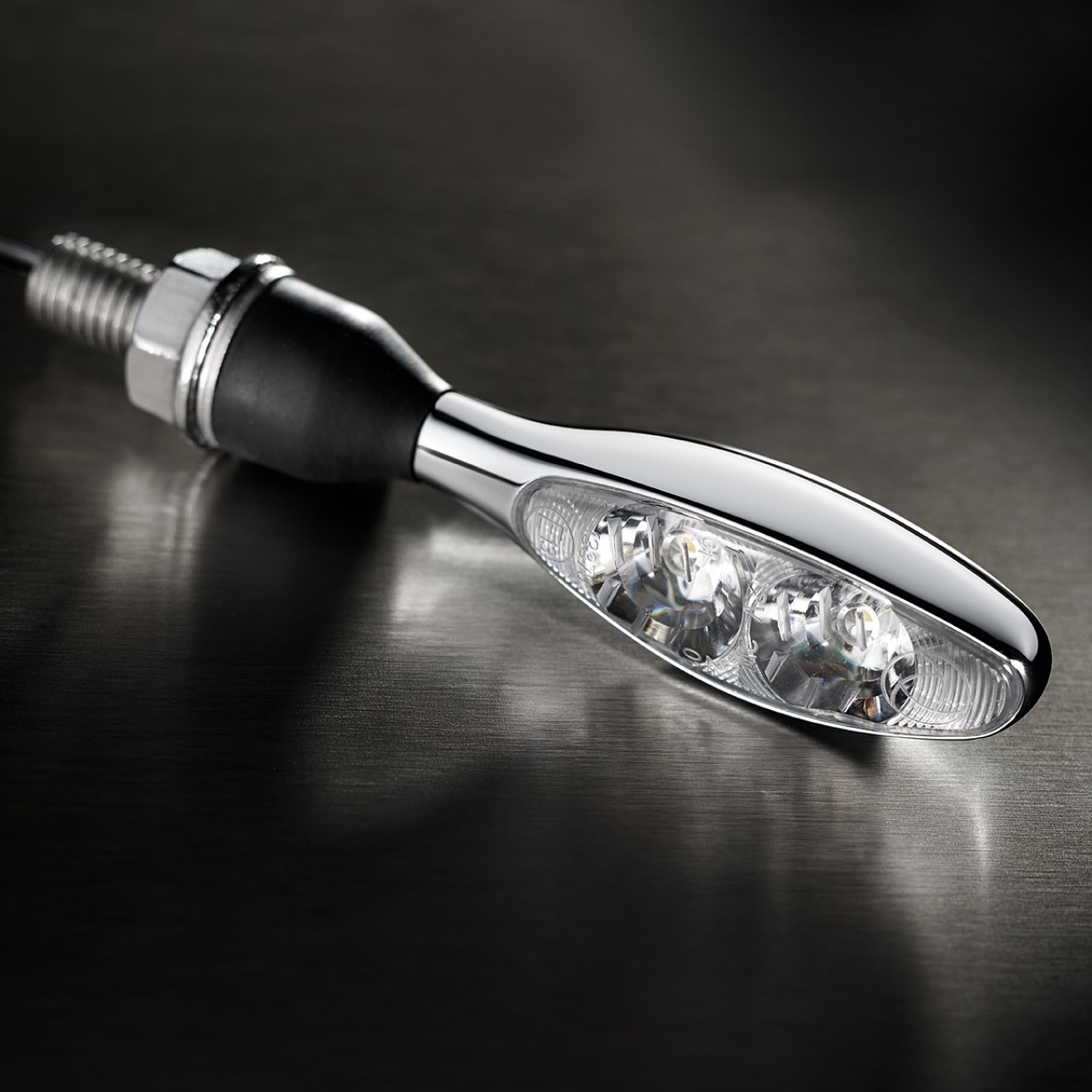 Indicador Kellermann, luz trasera y de freno, Micro 1000 DF, acero, LED, HL/HR, 12 V, cromo brillante
