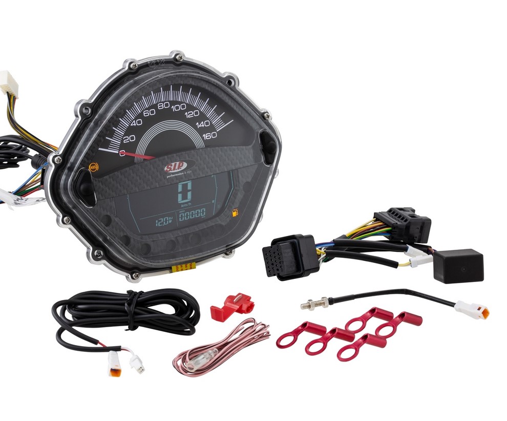 Cuentavueltas/cuentakilómetros para Vespa GTS 250cc (-'13), aspecto de carbono