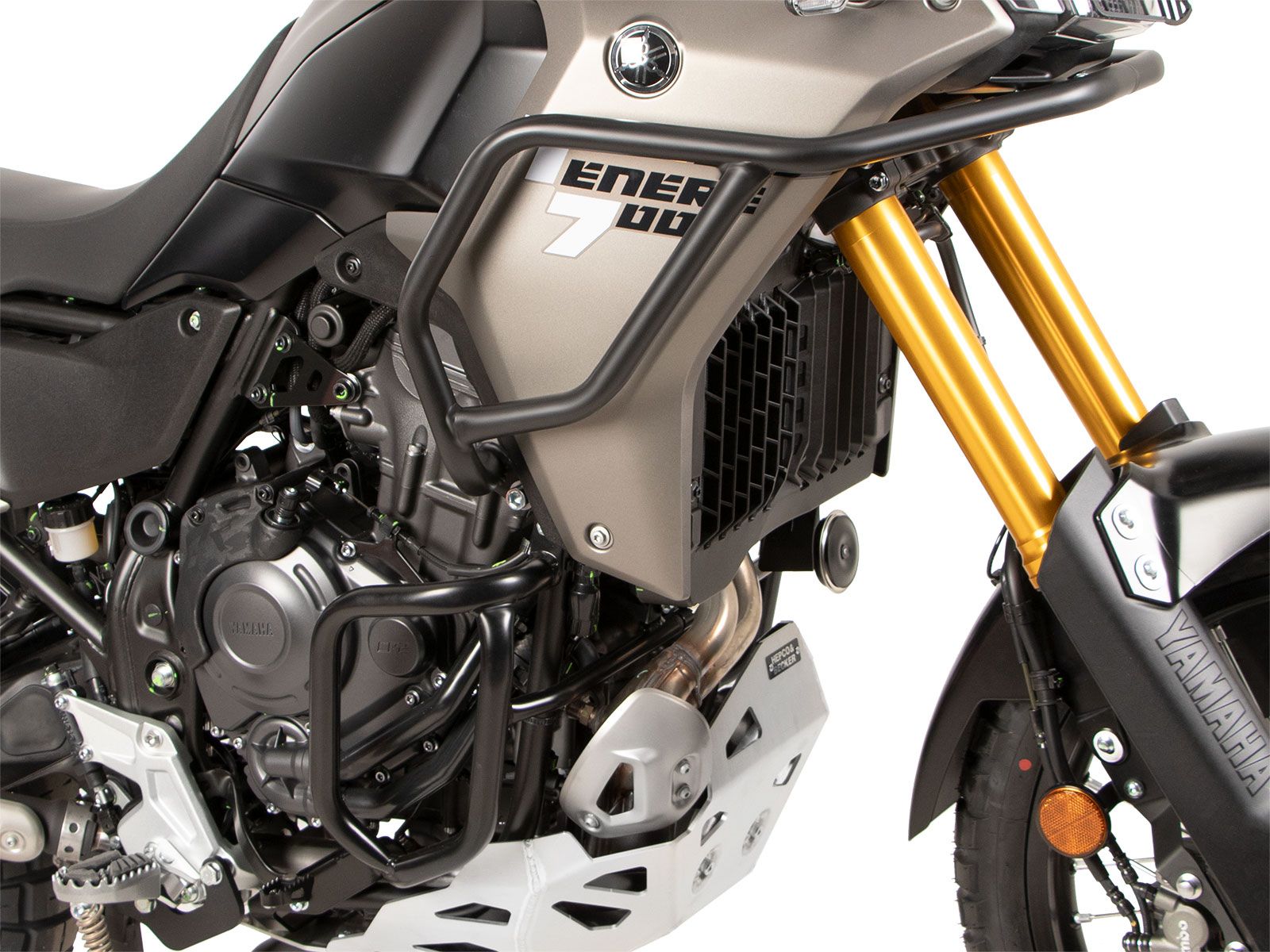Barra protectora de depósito negra para Yamaha Ténéré 700 (25-) Hepco & Becker