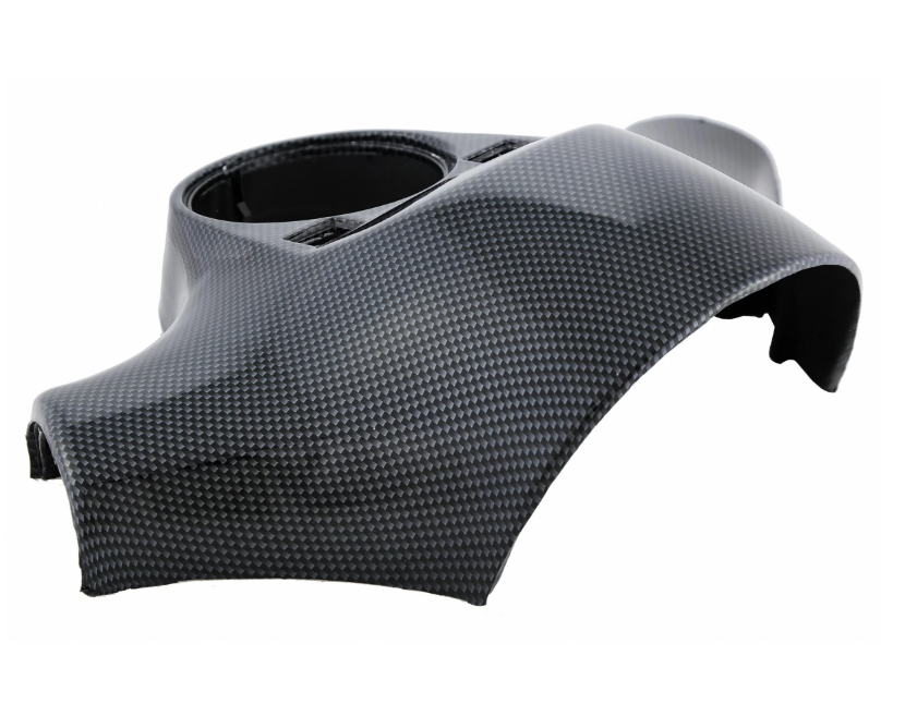 Tapa del cabezal de dirección para Vespa PX 80-200cc, aspecto carbono