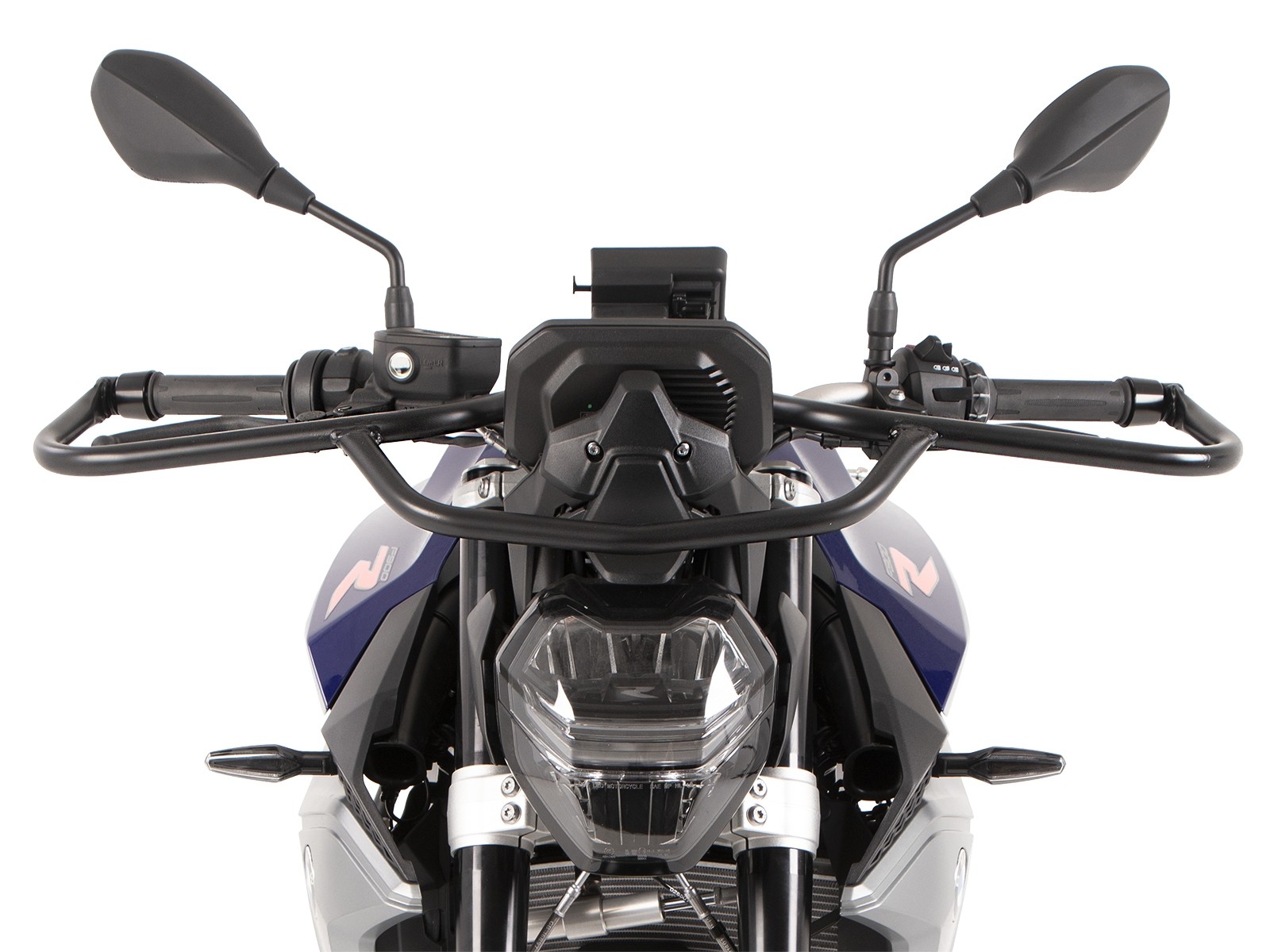 Barra de protección delantera negra para BMW F 900 R (20-24) Hepco & Becker