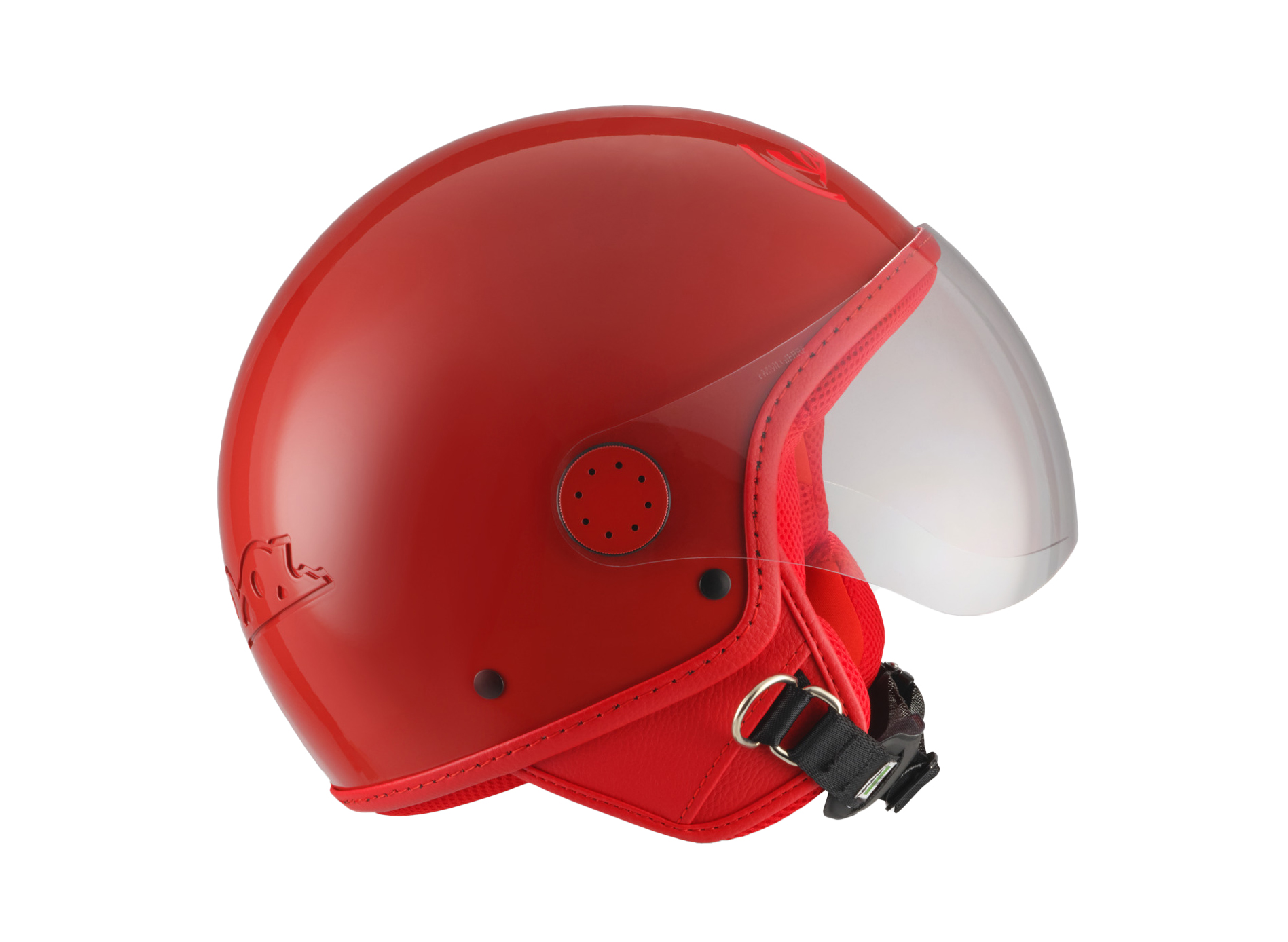 Casco Vespa jet Visor 4.0 rojo