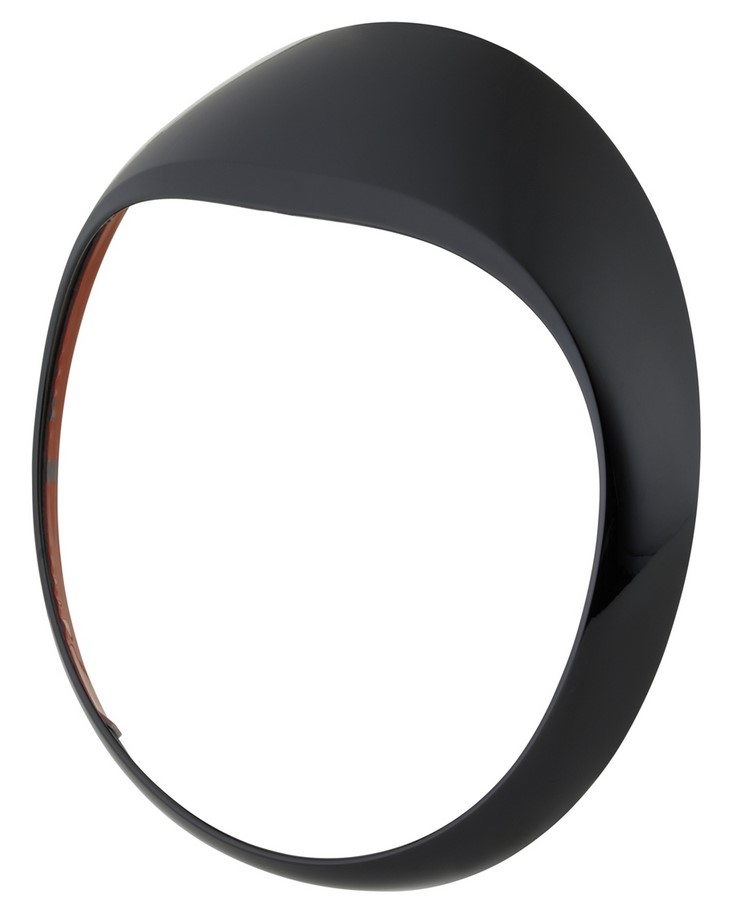 Anillo de luz para Vespa GTS/GTS Super/GT/GT L 125-300cc, negro brillante
