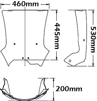 Parabrisas bajo tipo ADV para BMW F 800 GS (12-18), transparente
