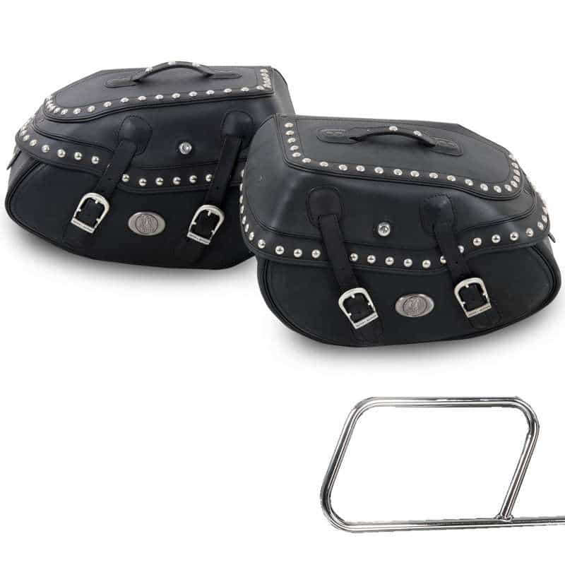 Maletín lateral juego Buffalo Big Custom negro para portabolsas tubo Hepco & Becker