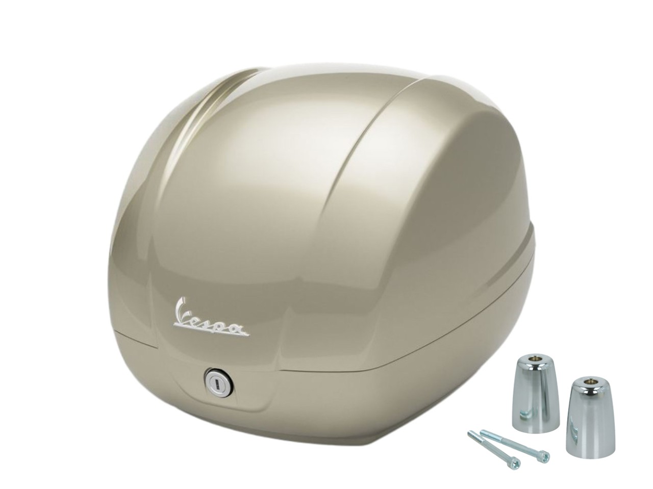 Baúl original de 36 l, color beige, Q01, para Vespa GTS 125/310 y GTV 310
