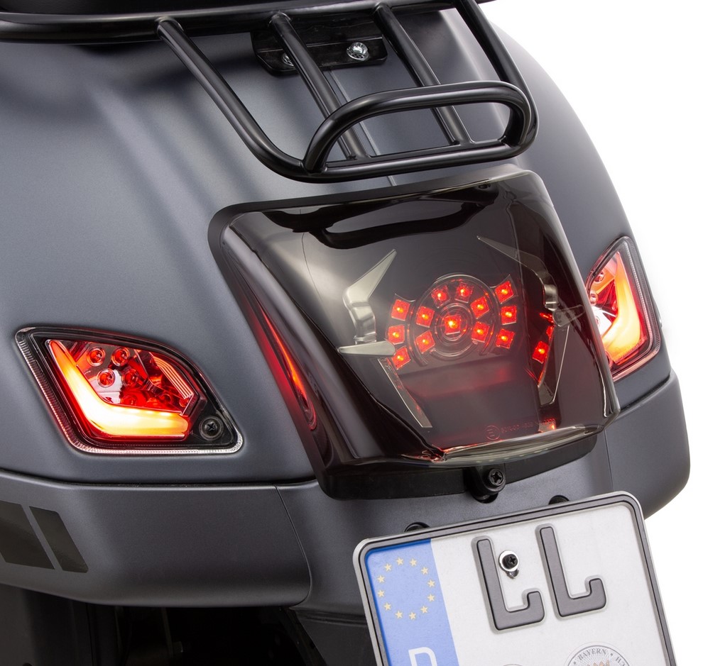 Kit de indicador trasero izquierdo/derecho para Vespa GTS/GTS Super/GTV 125-300cc ('14-), transparente