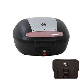 Journey Topcase 50 plateado incl. palet de topcase universal para portadores de terceros Hepco & Becker