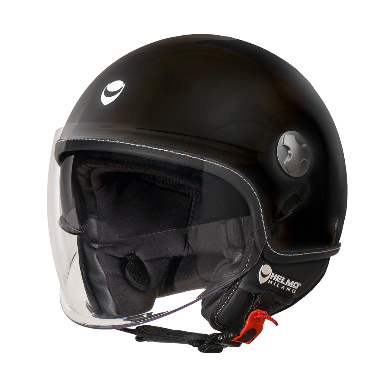 Helmo Milano Demi Jet, Eos, negro, mate