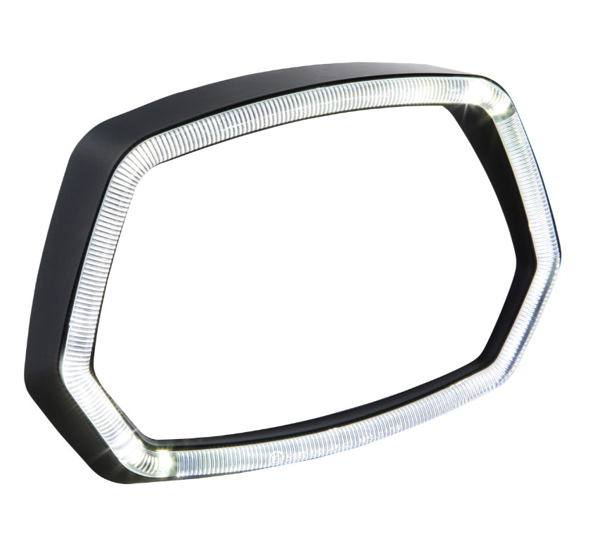 Anillo de luz LED para Vespa Sprint 50cc 2T/4T, negro mate