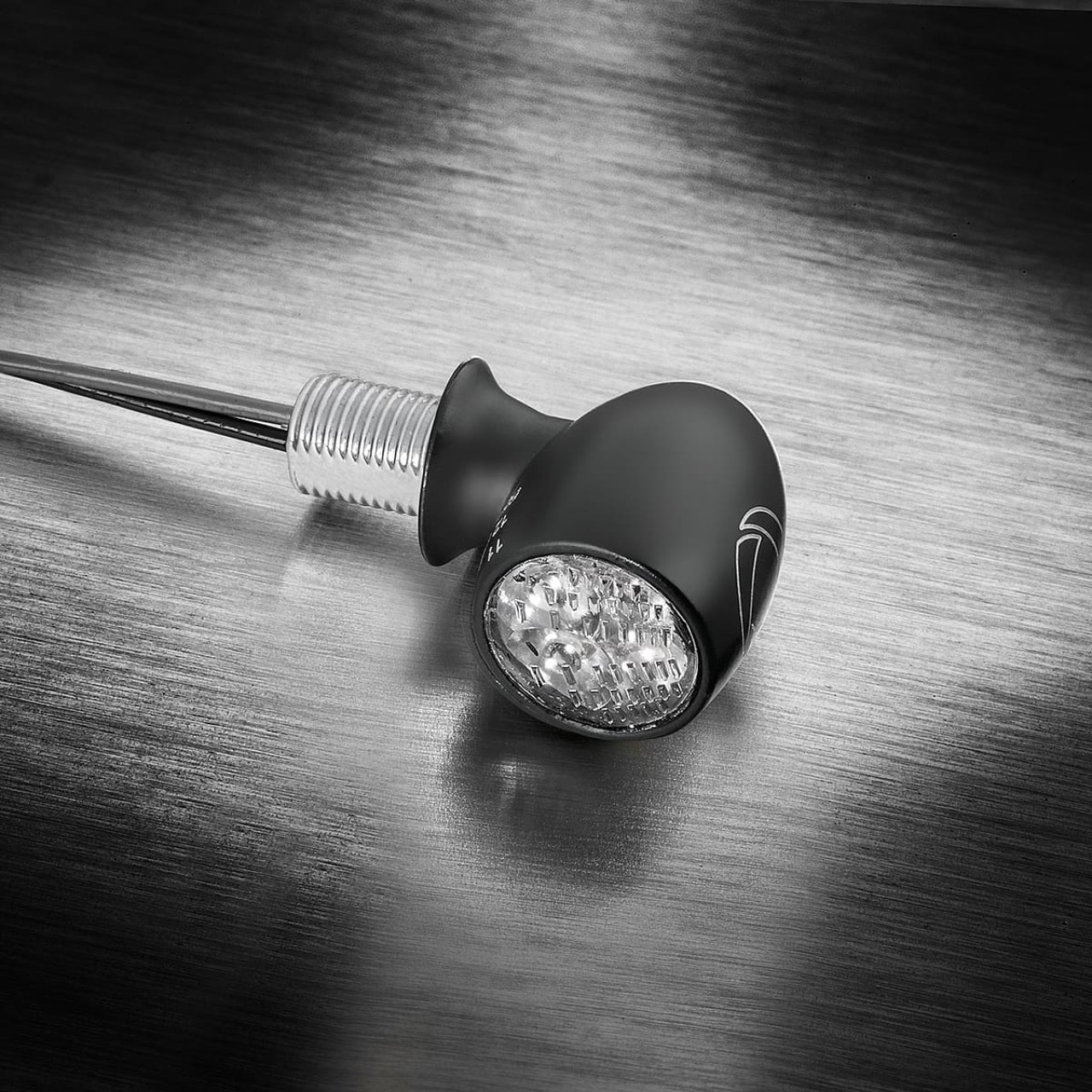 Indicador Kellermann, luz trasera y de freno, Atto DF, acero, LED, HL/HR 12 V, negro mate