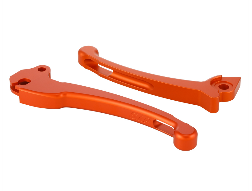 Juego maneta deportiva embrague/freno para Vespa PX 125-200ccm, HBZ Grimeca, derecha/izquierda, naranja mate