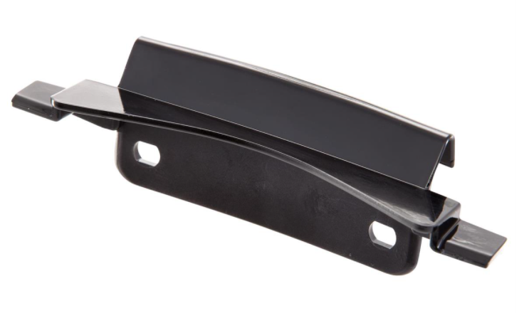 Conector mono ranura tubo pierna escudo negro brillante para Vespa Primavera/Sprint 50-150ccm
