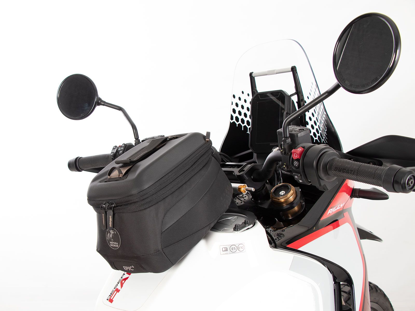 Anilla de depósito básica incl. unidad de cierre de la bolsa de depósito para Ducati DesertX Rally (24-) Hepco & Becker