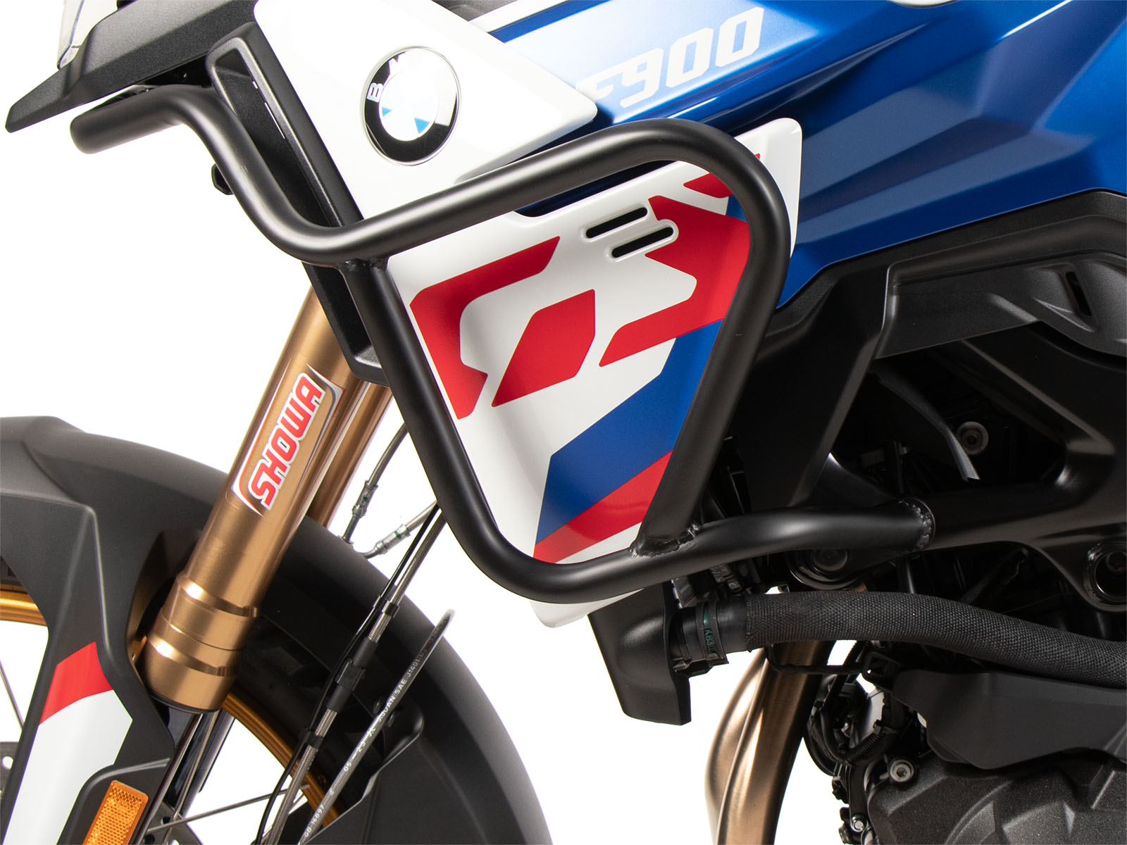 Barra protectora de depósito negra para BMW F 900 GS (24-) Hepco & Becker
