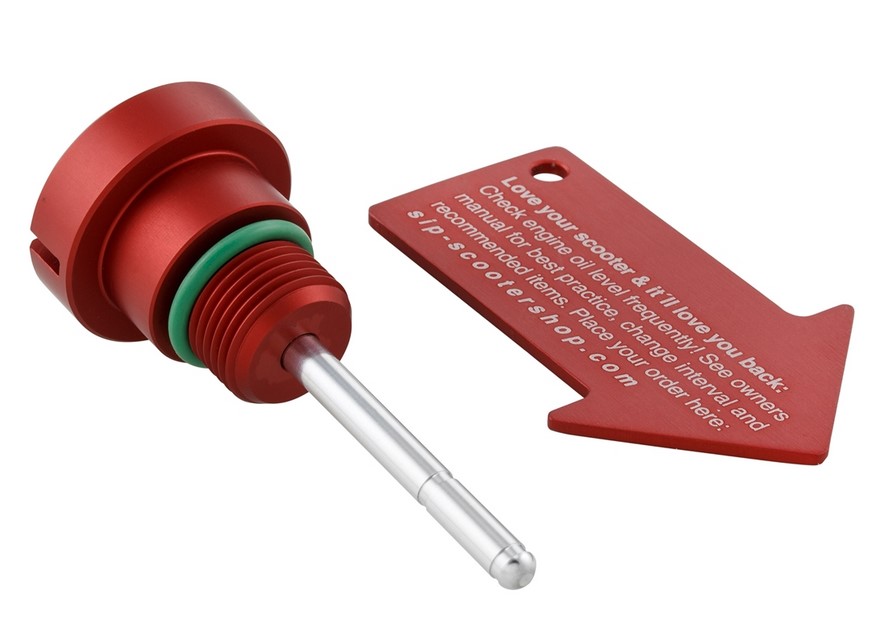 Tapón de llenado de aceite del motor para Vespa, rojo mate
