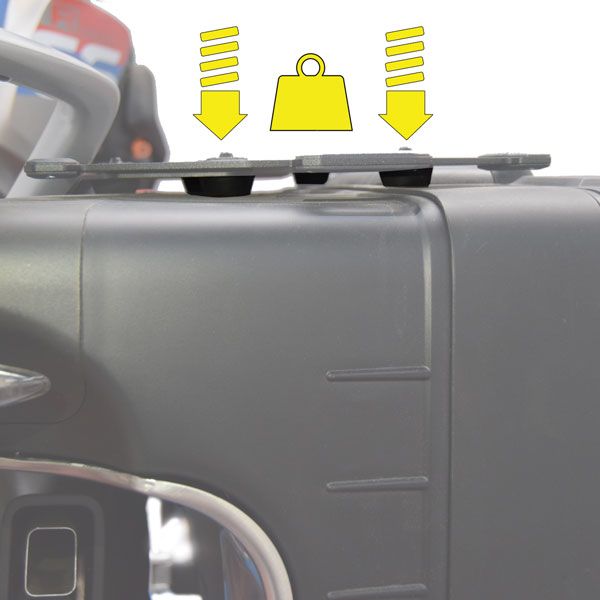 Par de portaequipajes adicionales para BMW F 850 GS, R 1200 GS LC /Rally, R 1250 GS, acero, negro