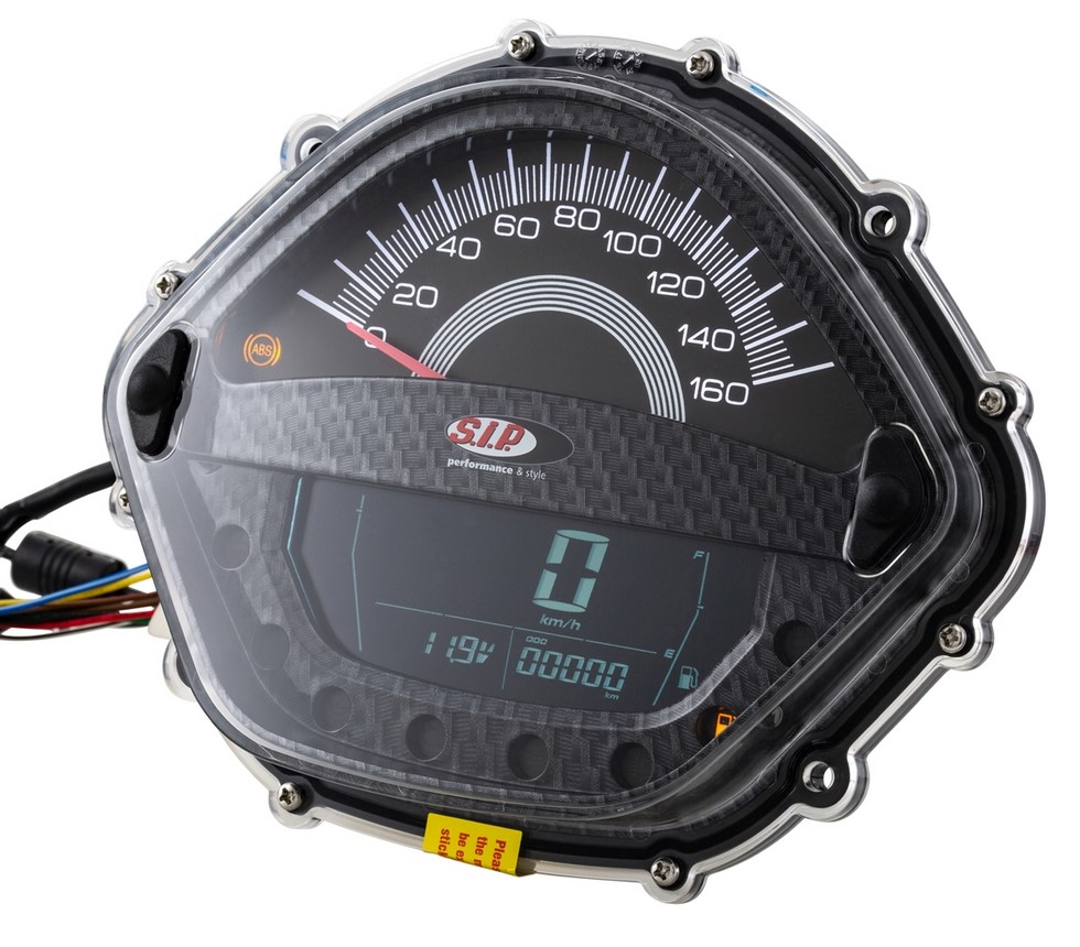 Cuentavueltas/cuentavueltas para Vespa GTS/GTS Super/GTS SuperSport, es decir, 125-300cc (-'14), aspecto de carbono