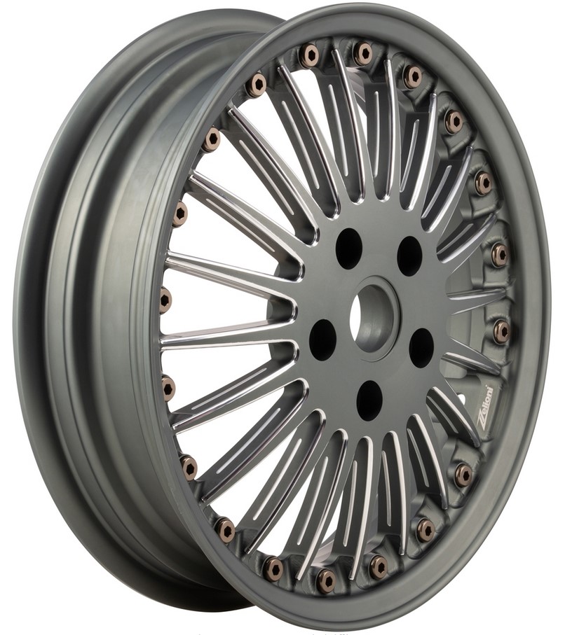 Llanta Sport Classic delantera/trasera para Vespa GTS/GTS Super/GTV/GT/946 125-300ccm, gris mate