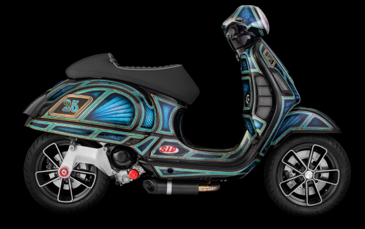 Brazo oscilante para escape de competición, trasero para Vespa GTS/GTS Super/GTV/GT 60/GT/GT L sin ABS, plata