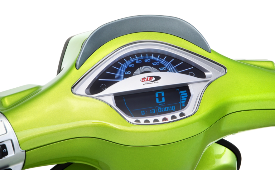 Cuentarrevoluciones/calendario para Vespa Primavera/Sprint 50-150cc 2T/4T AC, plata