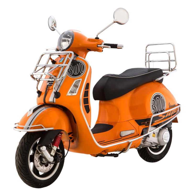 Cubrebarras lateral trasero para Vespa GTS /GTS Super /GTV /GT 60, 125-300ccm, cromado