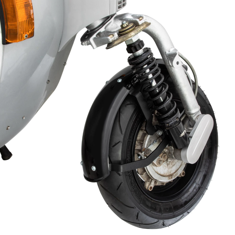 Guardabarros 2.0 Garelli EVO II para Vespa PX 80-200ccm, GRP negro, soporte negro